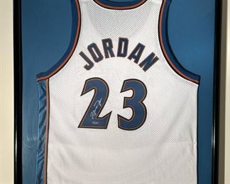 MICHAEL JORDAN Signed and Framed Jersey with UPPER DECK COA