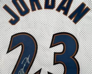 MICHAEL JORDAN Signed and Framed Jersey with UPPER DECK COA
