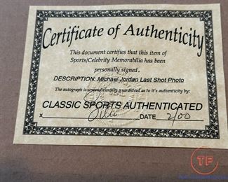 MICHAEL JORDAN "Last Shot" Signed Photo with COA
