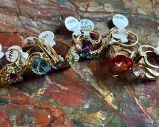 10K GOLD Rings with Precious and Semi-Precious Stones