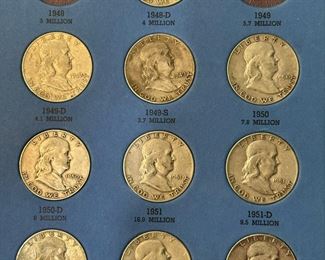 Franklin SILVER Half Dollars Coin Book