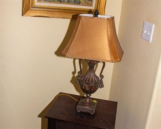 End table with lamp