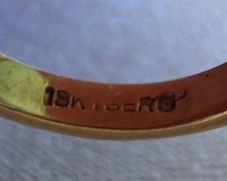 18K Gold Jeweled Ring