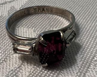 Sterling Silver Jeweled Ring