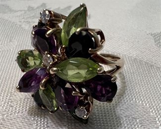 14K Gold Jeweled Ring