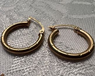 14K Gold Hoop Earrings