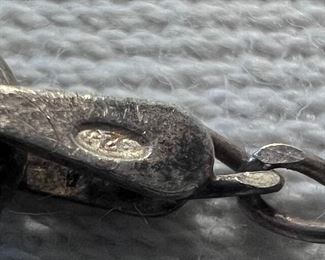 Sterling Silver Necklace With Crystal Pendant