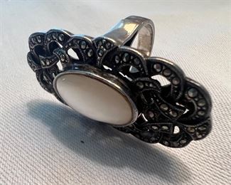 Sterling Silver With Jeweled Ring