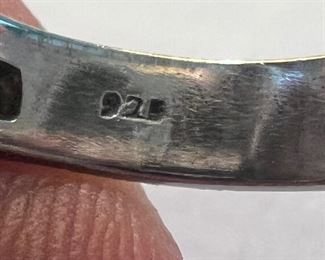 Sterling Silver With Jeweled Ring