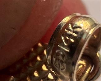 14K Gold Sandals Pendant