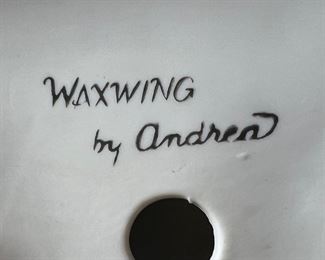 Andrea by Sadek "Japan Waxwing Mama and Babies in Nest" Hand Painted Figurine