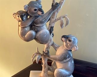 Rosenthal Vintage Porcelain Koala Family Figurine