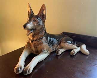 Vintage Porcelain German Shepard Figurine