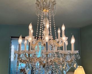 Beautiful Antique Crystal Chandlier