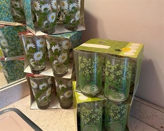 5 Sets of Vintage Still in Box Libbey Drinking Glasses