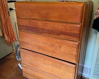 Mid-Century Modern Russel Wright Star Dust 4 Drawer Tall Dresser