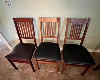 Foldable chairs 50% off price $15 each