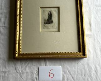 $800 - $1,200. James Whistler.  Annie drypoint etching, final state