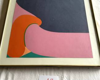 $150 - $200.	Large colorful print, unsigned, unnumbered.  Measures 23" by 30".