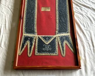 $2,000 - $4,000.	Native American or early American bandolier.  Case measures 36" by 18".