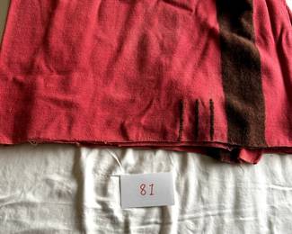 $400 - $500.	Hudson Bay Co. trade blanket.  Measures 62" by 50".