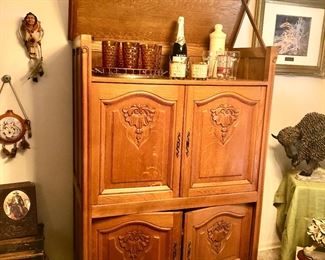 Cabinet shown open