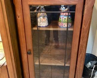 Side glass door cabinets