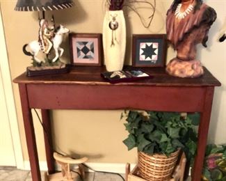 Rustic style console table