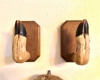 Pair of hoof wall art