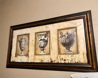 Large framed Urn Trio 