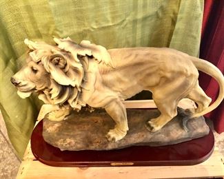 Large lion statue