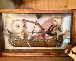 Canoe in shadow box frame