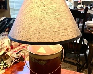Pair of country style lamps