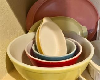 Set of primary colored Pyrex