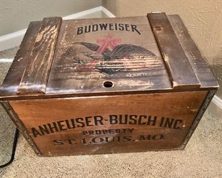 Vintage Budweiser wood box