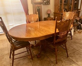 Vintage oak breakfast set