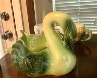 Vintage ceramic swan