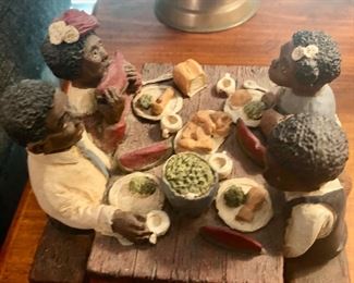 Collection of assorted folk art figurines