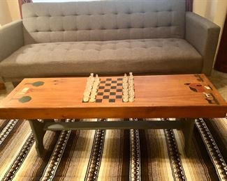 Amish painted top bench/coffee table