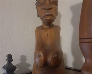 Wood carved African Statue