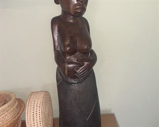 African Wood Carved Statue