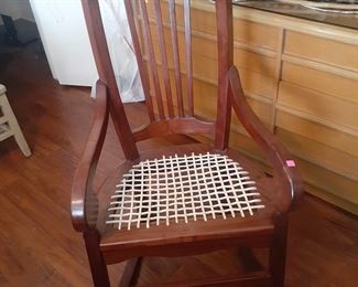 Solid Jarrah Wood Rocking Chair made from South African Railroad Ties - pre-1990.