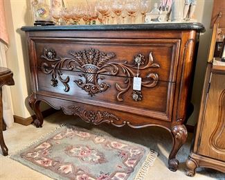 Marble-Top Chippendale Lowboy