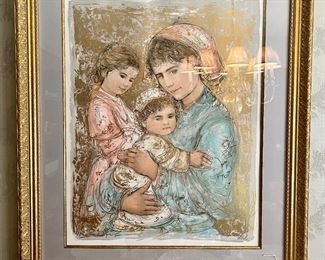 Edna Hibel “Mother with 2 Children”