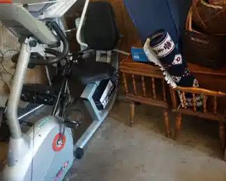 end tables, exercise equipment