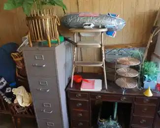 file cabinet, desk, file cabinet