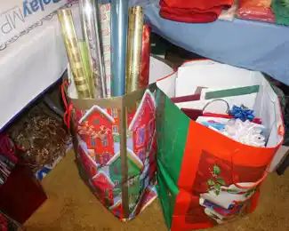 wrapping paper and bags