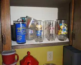 Character glasses, mugs and canisters