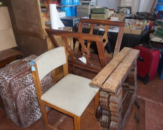 chairs. antique art bin