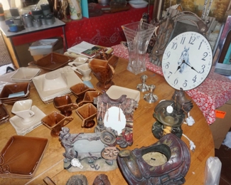 clocks, frames, dishes